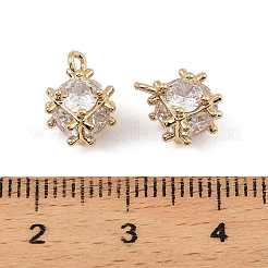 Pendentifs avec zircon cubiques à micro-pavés en laiton&nbsp;KK-K374-15G