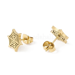 Pendientes de telaraña de acero inoxidable 304&nbsp;X-EJEW-G294-01G