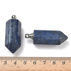 Natürliche Lapislazuli-Parfümflaschenanhänger&nbsp;G-H332-09P-04