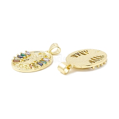 Estante de placas micro latón allanan colgantes de circonio cúbico&nbsp;LS-KK-E278-05G