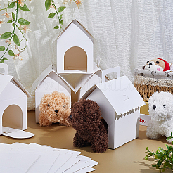 Geschenkverpackungskartons aus Pappe für Haustiere mit Sichtfenster und Griffen&nbsp;CON-WH0095-210