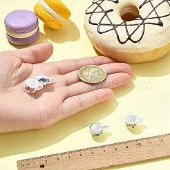 4 Stück 2 Stile Miniatur-Keramik-Tassen-Ornamente&nbsp;AJEW-YW0002-10
