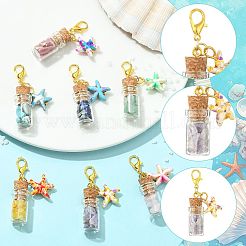 7 bouteille à vœux en verre bicolore&nbsp;HJEW-FS00112