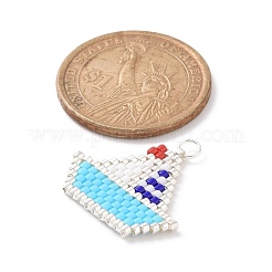 6pcs 6 estilos colgantes de semillas japonesas hechas a mano con tema del océano&nbsp;PALLOY-MZ00031