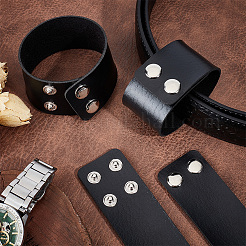 Double pression en acier inoxydable avec bracelet large de maintien de ceinture de service&nbsp;BJEW-WH0025-01