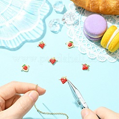 6 pz. 3 stili di ciondolo a forma di frutta in ottone con micro pavé di zirconi cubici&nbsp;KK-CJ0014-17
