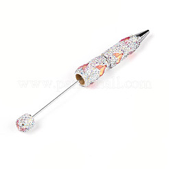Stylo à bille en résine et argile polymère avec strass en forme de queue de poisson&nbsp;AJEW-T013-05B