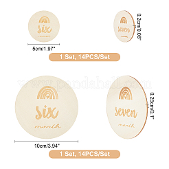 2 jeu de 2 cartes d'étape en tilleul de styles différents&nbsp;WOOD-GA0001-20