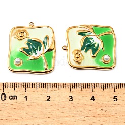 304 Edelstahl-Emaille-Anhänger&nbsp;STAS-Z145-10G-02