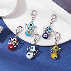 Ecil eye angel decorazioni pendenti in resina e vetro&nbsp;HJEW-JM01513