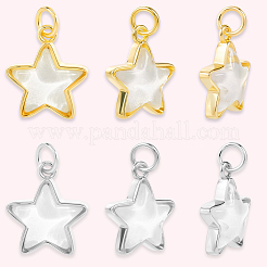 10 Stück 2 Farben Messing Charms&nbsp;KK-BBC0019-20B