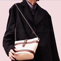 1 poignée de sac en alliage de zinc avec chaîne gourmette&nbsp;FIND-WR0008-78B