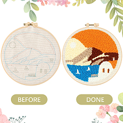Kits de démarrage de broderie à l'aiguille perforée DIY pour débutants&nbsp;DIY-WH20013-88A