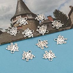 Pendentifs de moutons en alliage de zinc de style tibétain&nbsp;LS-PALLOY-F009-03