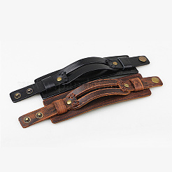 1 Stück breite Kordelarmbänder aus Rindsleder&nbsp;BJEW-CL0001-07A