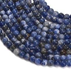 Natürliche Südafrika-Sodalith-Perlenstränge&nbsp;LS-G-S259-35-4mm