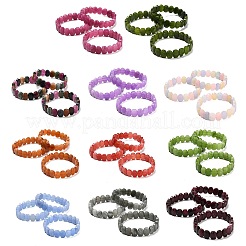 Ovale Stretch-Armbänder aus natürlicher malaysischer Jade&nbsp;G-P589-02A