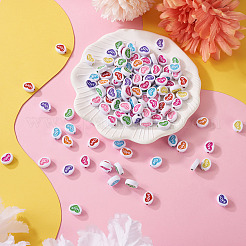 200 Stück undurchsichtige Acrylperlen zum Valentinstag.&nbsp;MACR-CW0001-13