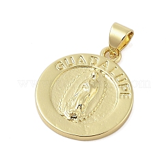 Pendentifs en laiton plaqué or véritable 18 carat&nbsp;KK-Z074-19G