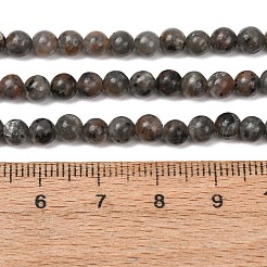 Brins de perles de syénite fluorescente naturelle (lueur sous la lumière uv)&nbsp;GG-NH0012-A01-4mm
