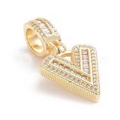 Pendentifs avec zircon cubiques à micro-pavés en laiton&nbsp;ZIRC-G165-13G-V