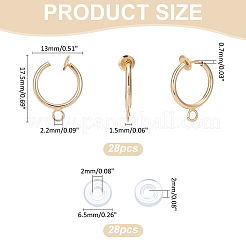 28 Stück Ohrclips aus Messing&nbsp;KK-ME0001-30G