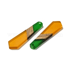 Pendentifs en résine opaque et bois de noyer&nbsp;RESI-D060-B