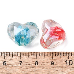 Transparentes Harz und natürliche Muschelperlen&nbsp;RESI-B039-02B