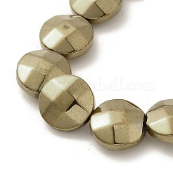 Fili di perline di ematite sintetica non magnetica elettrolitica&nbsp;G-L368-15A-01