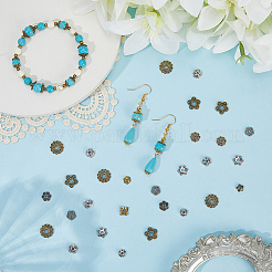 360 pièces 12 styles capuchons de perles en alliage de style tibétain&nbsp;TIBE-SC0002-31