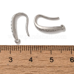 Ganci per orecchini in ottone placcato con micro pavé di zirconi cubici trasparenti&nbsp;KK-A231-06P