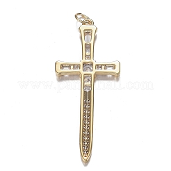 Pendenti in ottone micro zirconi chiari&nbsp;ZIRC-F120-038G