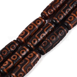 Stränge aus natürlichen Achat-Dzi-Perlen im tibetischen Stil&nbsp;G-Q606-42G-02