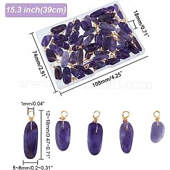 50 Stück natürliche Amethyst-Anhänger&nbsp;FIND-FH0005-16