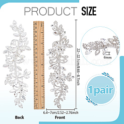 Écussons en tissu avec strass en laiton&nbsp;PATC-WH0031-003S-02