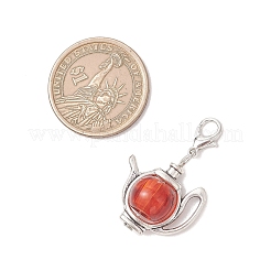 Pendentifs décoratifs en acrylique imitation jade en forme de théière&nbsp;HJEW-JM04731