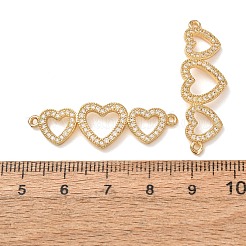 Breloques de connecteur en laiton micro pavé de zircone cubique&nbsp;CU-CBA4579-02G-D