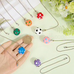 7 Stück Fußball Harz Charms Deckenventilator Zugkette Verlängerung&nbsp;PALLOY-CP00005