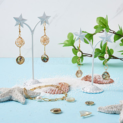 12 Stück 6 Stile natürliche Muschelanhänger-Sets&nbsp;SHEL-CD0001-03