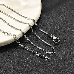 201 collane a catena intrecciata in acciaio inossidabile&nbsp;NJEW-R023-09P