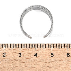 Kreuz 304 Edelstahl offene Manschettenringe&nbsp;RJEW-S623-02P