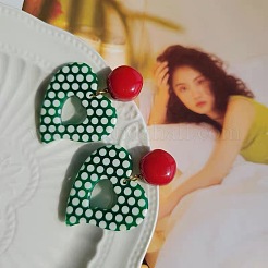 Orecchini pendenti a pois in acrilico&nbsp;WGE96CB-01