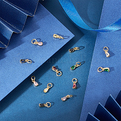 18 ciondolo in ottone con zirconi cubici in 9 colori&nbsp;KK-GA0001-31