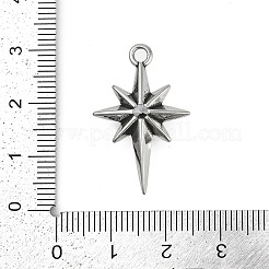 Colgantes de circonita cúbica micropavé de acero inoxidable quirúrgico 316&nbsp;X-STAS-G349-01AS-02
