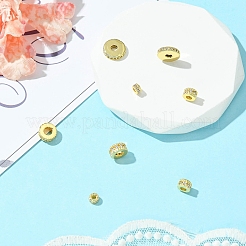 8 Stück 4 Stile Messing Micro Pave Zirkonia Perlen&nbsp;KK-CJ0003-05