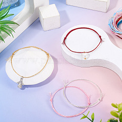 30 Stück 6 Farben Polyester geflochtene Kordel Armband machen&nbsp;AJEW-TA00047