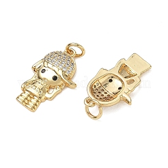 Pendenti in zirconi neri con micro pavè di ottone&nbsp;CU-CBA9AFC-01G-05