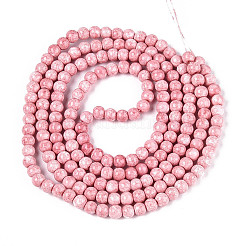 Chapelet de perles en verre baking paint&nbsp;DGLA-N016-4mm-02