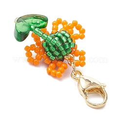 Decorazioni pendenti con semi di girasole in acrilico e vetro&nbsp;HJEW-MZ00344