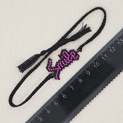 Braccialetto di perline intrecciate con semi di vetro&nbsp;BJEW-P269-21
